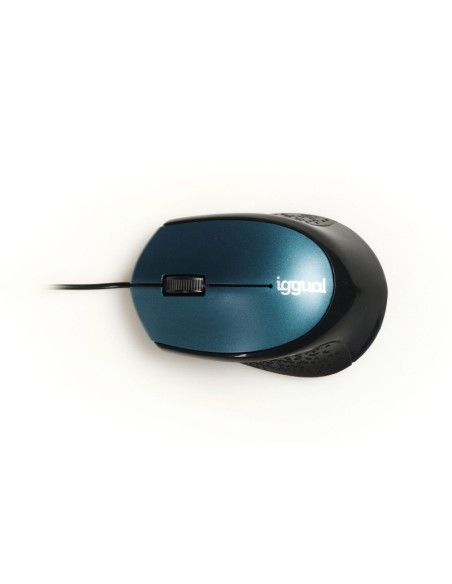 iggual Raton optico COM ERGONOMIC R 800DPI azul