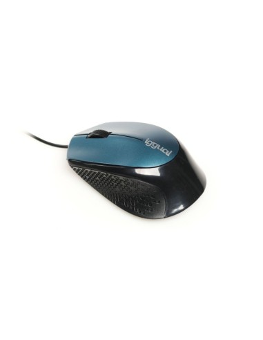 iggual Raton optico COM ERGONOMIC R 800DPI azul