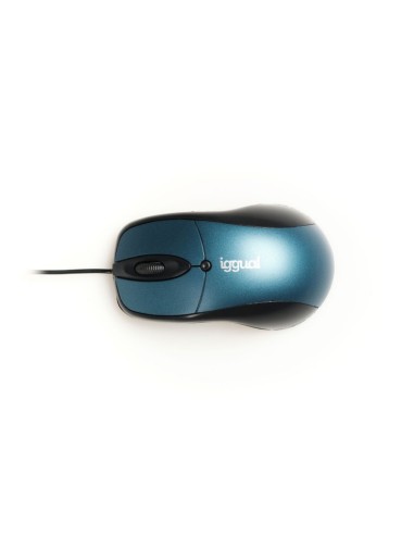 iggual Raton optico COM ERGONOMIC XL 800DPI azul