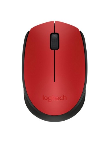 Logitech Raton Inalambrico M171 1000 dpi Neg Rojo