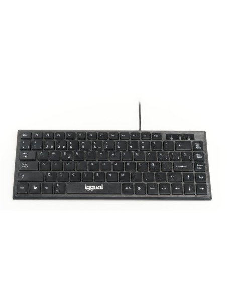 iggual Teclado USB compacto TKL Slim TKL USB negro