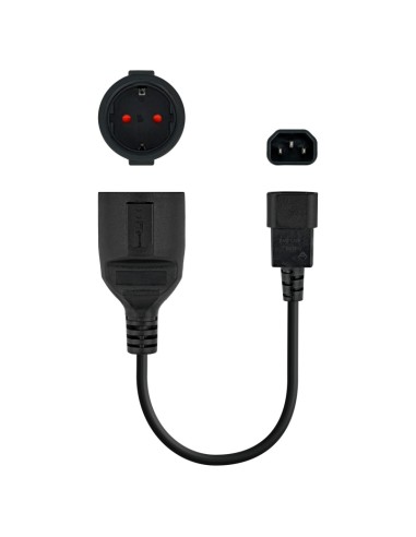 Nanocable Cable Adaptador C14 M a CEE7 H 25cm