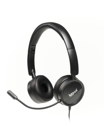 iggual Auriculares con micro Dual Tech USB 35 mm