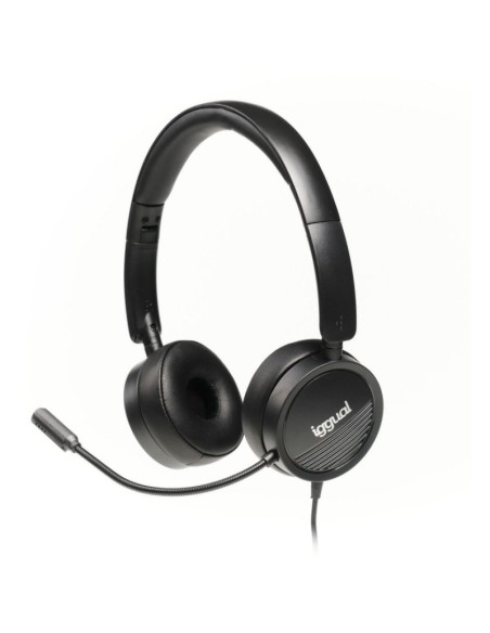 iggual Auriculares con micro Dual Tech USB 35 mm