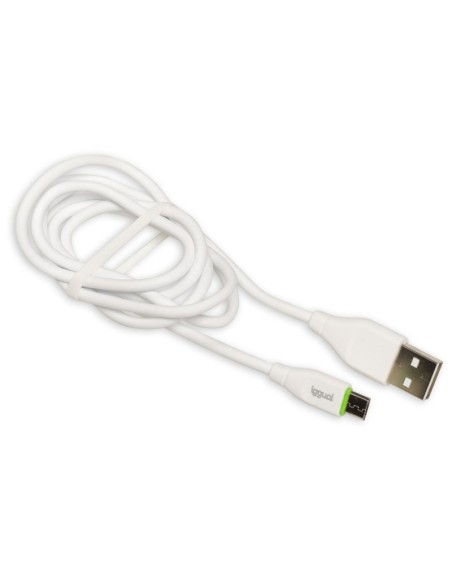 iggual cable USB A micro USB 100 cm blanco