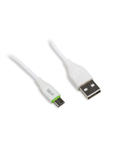 iggual cable USB A micro USB 100 cm blanco