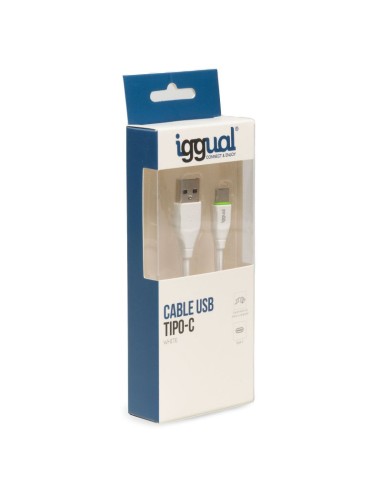 iggual cable USB A USB C 100 cm blanco