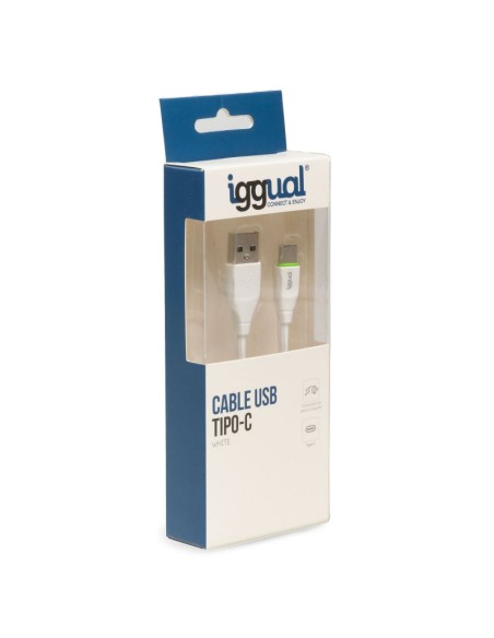 iggual cable USB A USB C 100 cm blanco
