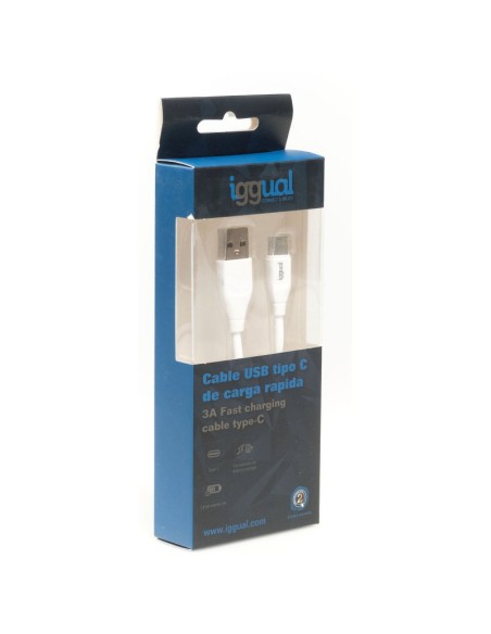 iggual Cable USB A USB C 100 cm blanco Q30 3A