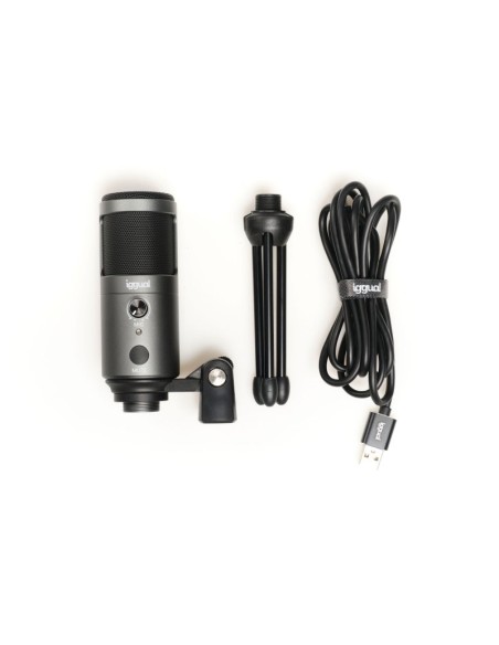 iggual Microfono condensador Podcasting Pro gris