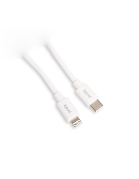 iggual cable USB C Lightning 100 cm blanco Q30 3A