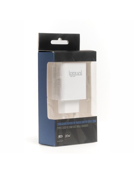 iggual Cargador rapido de pared USB PD tipo C 20W