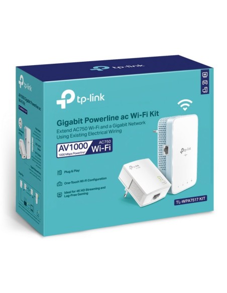 TP Link TL WPA7517 KIT PWRL ac WiFi AV1000 GbE
