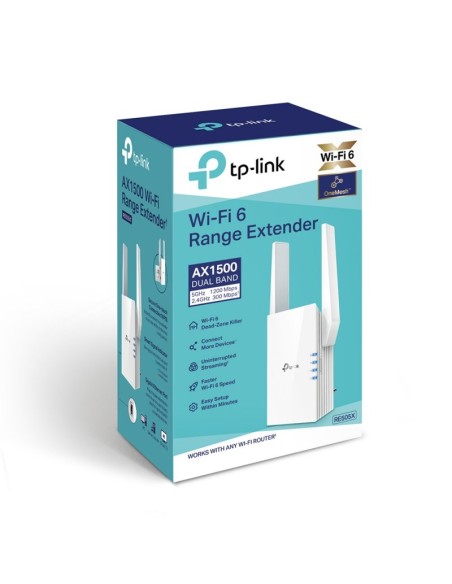 TP Link RE505X Repetidor WiFi6 AX1500 1xGbE