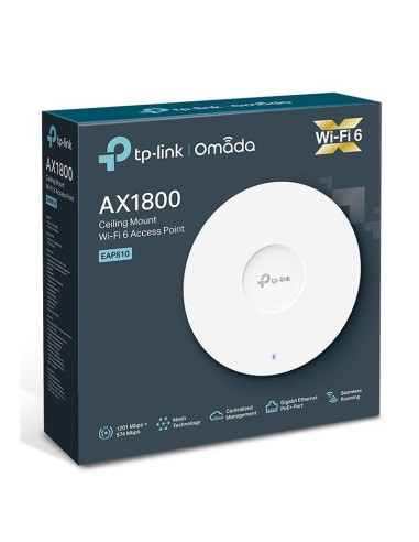 TP Link EAP610 AP WiFi6 AX1800 Techo Dual 1xGbE