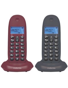 MOTOROLA C1002 LB Telefono DECT DUO Gris Granate