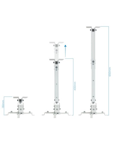 Tooq PJ2012T W Soporte Proyector Techo Blanco