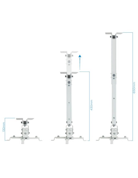 Tooq PJ2012T W Soporte Proyector Techo Blanco