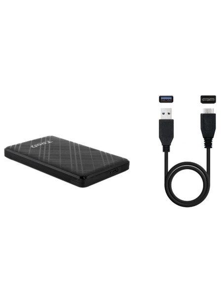 Tooq Caja externa 25 SATA USB31 Gen1 Negra