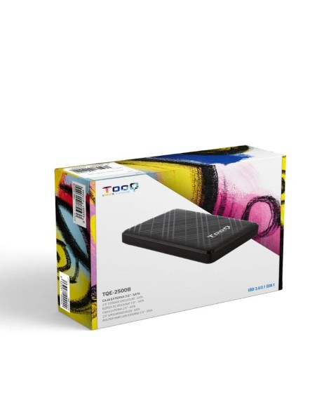 Tooq Caja externa 25 SATA USB31 Gen1 Negra