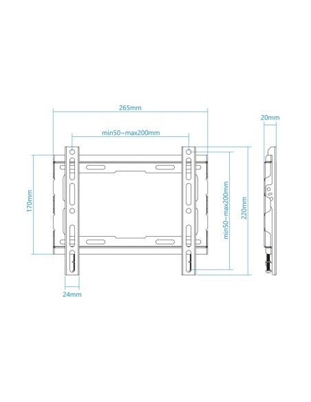 Tooq Soporte pared LP1043F B pantallas 23 43