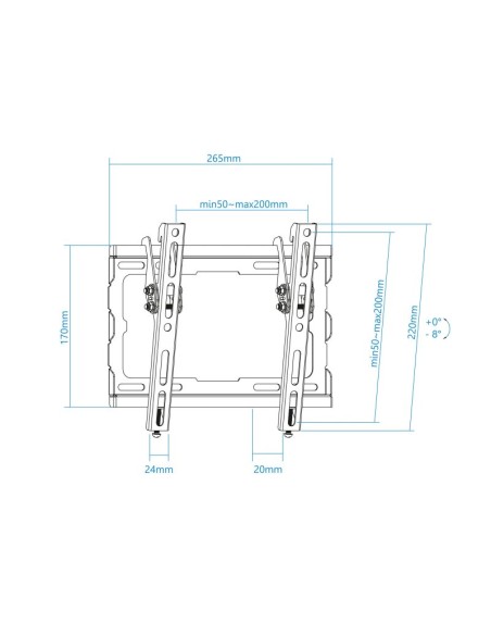Tooq Soporte pared LP1044T B incl pantallas 23 43