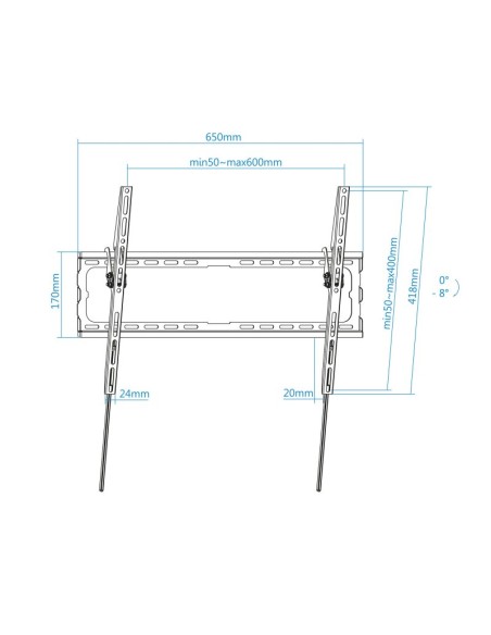 Tooq Soporte pared LP1081T B incl pantallas 37 80