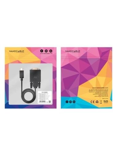 Nanocable Cable Conversor USB C M a VGA M 18 M