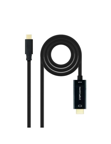 Nanocable Conversor USB C M HDMI M Negro 5 m