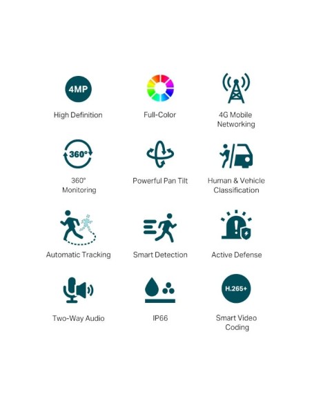 VIGI Camara IP PT C540 4G 4MP Plastico Full Color