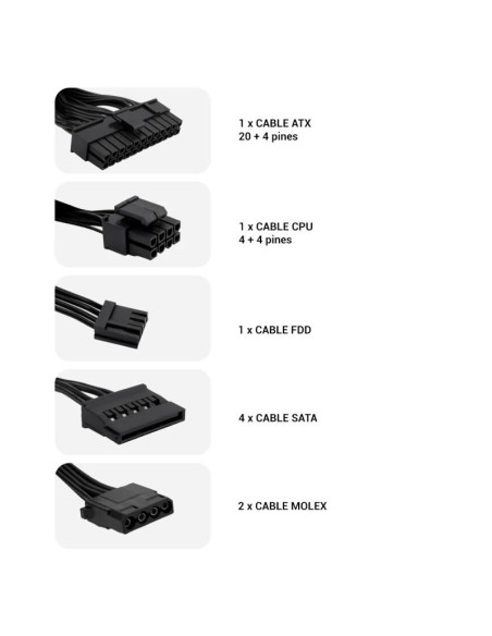 CoolBox FuenteAlim ATX BASIC 500GR