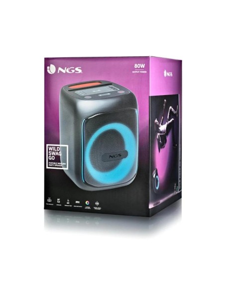 NGS ALTAVOZ PORTATIL BT TWS 80W BAT USB AUXIN TF