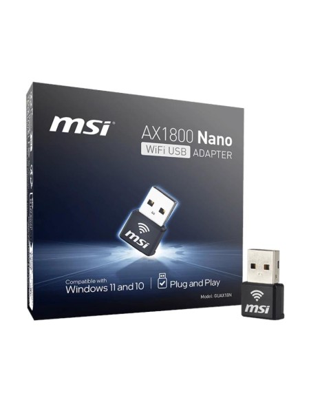 MSI GUAX18N AX1800 WiFi6 USB Nano Adapter