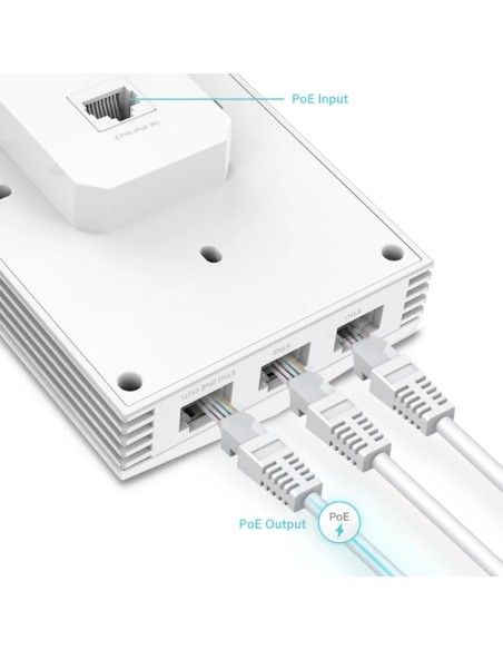 TP Link EAP655 Wall AP WiFi6 AX3000 Dual 4xGbE