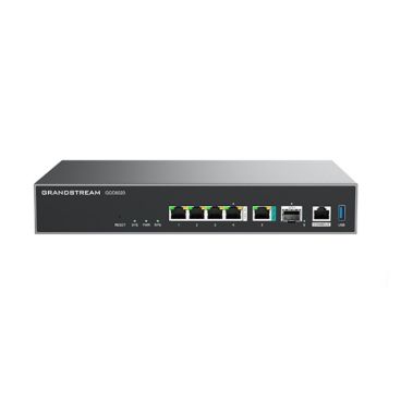 Grandstream GCC6020 Solución todo en uno: VPN router, firewall,IP PBX y switch. Puertos configurables LAN/WAN 1x 10G SFP+, 1x 2.5G, 1x GbE.VPN router 2,5Gbps, 5x PoE-Out; VPN 1.3Gbps, IDS/IP