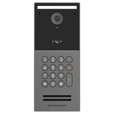 Grandstream GDS3725 Sistema de control de acceso IP con teclado, cámara de 4MP (2560x1440) y WDR. 2xmic. Bluethooth 5.0. Carcasa de metal IK10 antivandálica, IP66, RFID, NFC