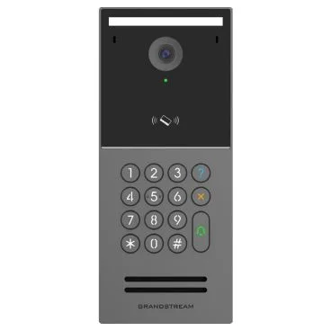 Grandstream GDS3725 Sistema de control de acceso IP con teclado, cámara de 4MP (2560x1440) y WDR. 2xmic. Bluethooth 5.0. Carcasa de metal IK10 antivandálica, IP66, RFID, NFC