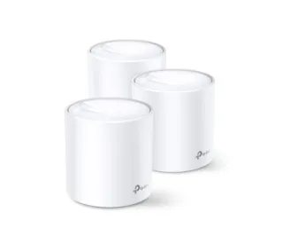 TP-Link Deco X60(3-pack) AX3000 Sistema Wi-Fi Mesh Para Toda la Casa, Wi-Fi 6, CPU Qualcomm 1GHz Quad-core, 2402Mbps en 5GHz+574