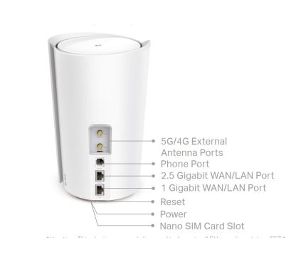TP-Link Deco X80-5G 5G AX6000 Whole Home Mesh Wi-Fi 6 Router, Build-In 5Gbps 5G Modem SPEED: 4804Mbps at 5 GHz + 1148Mbps at 2.4