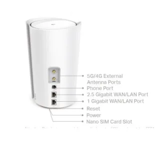 TP-Link Deco X80-5G 5G AX6000 Whole Home Mesh Wi-Fi 6 Router, Build-In 5Gbps 5G Modem SPEED: 4804Mbps at 5 GHz + 1148Mbps at 2.4