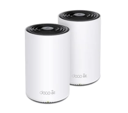 TP-Link Deco XE75(2-pack) Sistema Wi-Fi 6E de malla para todo el hogar AXE5400 (tribanda) VELOCIDAD: 574 Mbps en 2,4 GHz + 2402