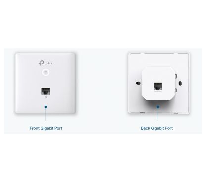 TP-Link EAP230-Wall Omada AC1200 Dual Band Gigabit Wall-Plate Access Point, MediaTek, 867Mbps at 5GHz + 300Mbps at 2.4GHz, 2 10/
