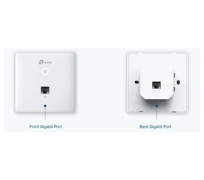 TP-Link EAP230-Wall Omada AC1200 Dual Band Gigabit Wall-Plate Access Point, MediaTek, 867Mbps at 5GHz + 300Mbps at 2.4GHz, 2 10/