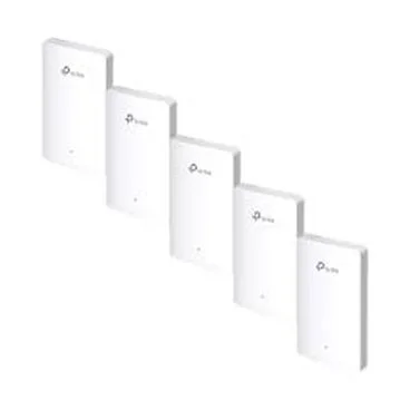 TP-Link EAP615-Wall(5-pack) AX1800 Wall-Plate Dual-Band Wi-Fi 6 Access Point PORT: Uplink: 1× Gigabit RJ45 Port; Downlink: 3× Gigabit RJ45 Port SPEED:574Mbps at 2.4 GHz + 1201 Mbps at 5 GHz FEATURE: Compatible with EU & US Sta