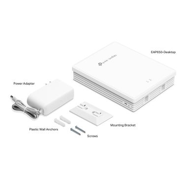 TP-Link EAP650-Desktop Omada AX3000 Desktop Dual-Band Wi-Fi 6 Access Point PORT: 4×1G RJ45 Port?One support PoE Out at 802.3at/bt input?+1×RJ11 Port SPEED:574Mbps at 2.4 GHz + 2402 Mbps at 5 GHz FEATURE: 802.3bt POE++ and 12V