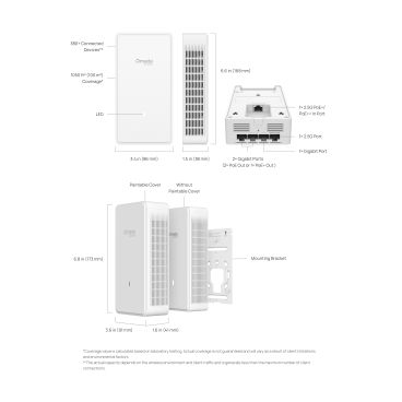 TP-Link EAP775-Wall Punto de Acceso WiFi 7 Tribanda Formato Pared, Uplink: 1× 2.5G RJ45; Downlink: 1× 2.5G RJ45 Port + 3× 1G RJ45