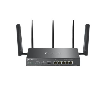 TP-Link ER706W-4G Omada 4G+ Cat6 AX3000 Gigabit VPN Router PORT: 1× Gigabit SFP WAN/LAN Port, 1× Gigabit RJ45 WAN Port, 4× Gigabit WAN/LAN RJ45 Ports, 1 Nano SIM slot (4G+ Cat6) SPEED: 574Mbps at 2.4