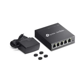 TP-Link ES205G Omada 5-Port Gigabit Easy Managed Switch PORT: 5× Gigabit RJ45 Ports SPEC: Desktop Steel Case FEATURE: Integration with Omada SDN Controller, Flow Control, Loopback Detection,