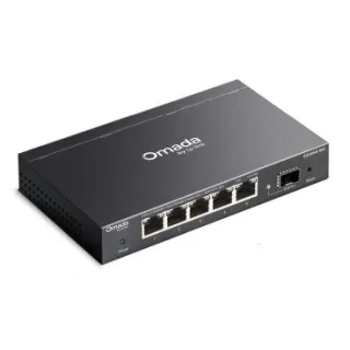 TP-Link ES206X-M2 Omada 5-Port 2.5GBASE-T Easy Managed Multigigabit Switch with 1 10GE SFP+ Slot PORT: 5× 2.5G RJ45 Ports?1× 10G SFP+ Slot SPEC: Desktop Steel Case and Fanless FEATURE: Centr
