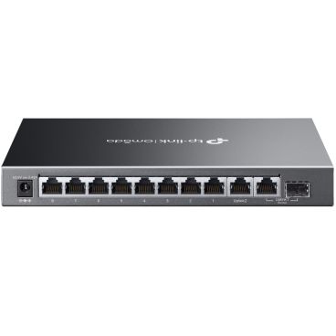 TP-Link ES210GMP Omada 10-Port Gigabit Easy Managed Switch with 8-Port PoE+PORT: 8× Gigabit PoE+ Ports, 1x Gigabit Non-PoE Ports, 1× Combo Gigabit RJ45/SFP PortSPEC: 802.3at/af, 123 W PoE Power, Desktop Steel Case and FanlessF
